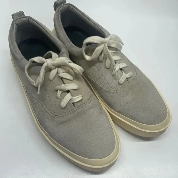 Fear Of God FOG Lace Up Seventh Suede Platform Sneakers Light Gray Size 41 US 8 - Picture 2 of 12